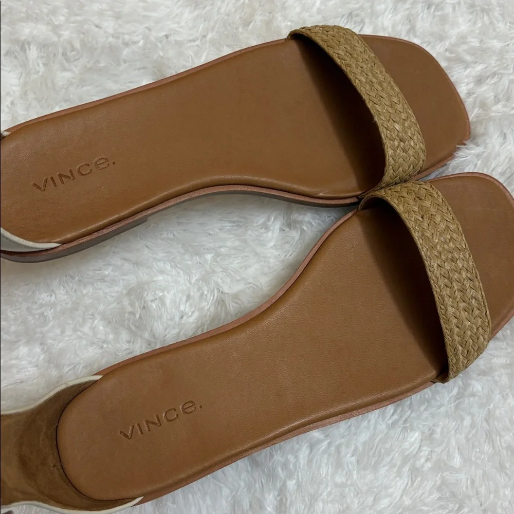 NEW In Box Vince Martina Ankle Strap Sandal In Milk Color Size 6 1/2 M